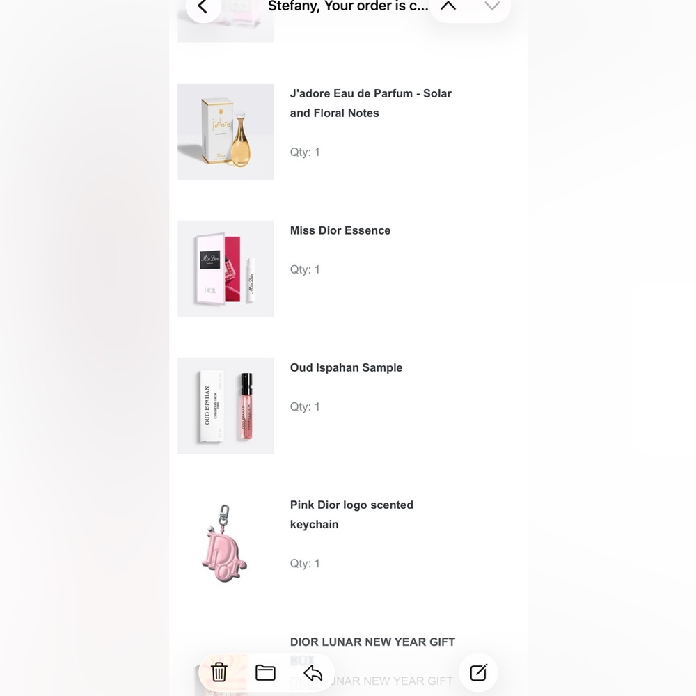 Pink/Silver Dior Addict Rosy Glow Scented “Gum” Keychain New in Bag. SEALED - Picture 15 of 16